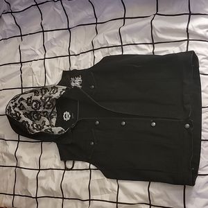 Black Crown the Empire denim vest